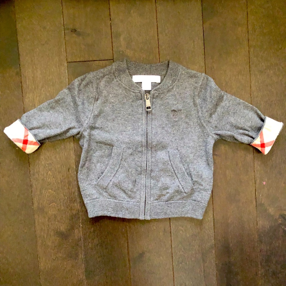 Burberry zip cardigan